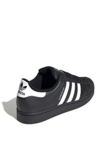 Мужские кеды Adidas Superstar II кожаные черные - фото 4 - Miraton