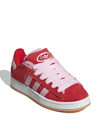 Женские кеды Adidas Campus 00s замшевые красные - фото 3 - Miraton