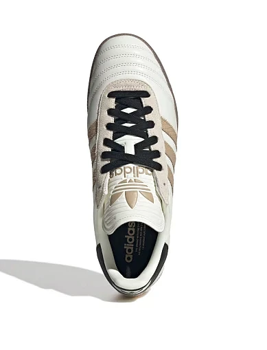 Женские кеды Adidas Samba кожаные молочного цвета - фото 5 - Miraton