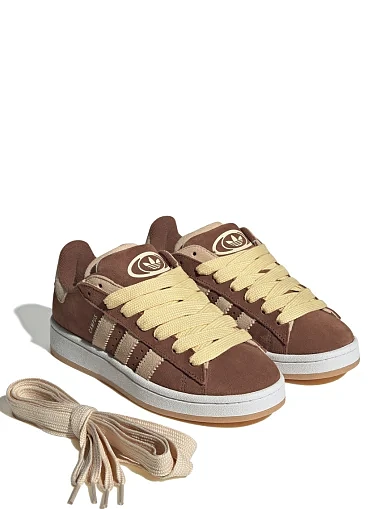 Женские кеды Adidas Campus 00s замшевые коричневые - фото 2 - Miraton