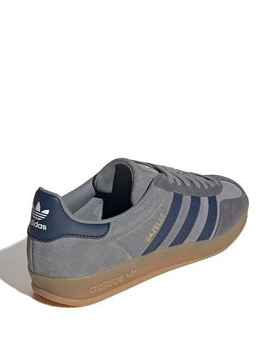 Мужские кеды Adidas Gazelle замшевые серые - фото 4 - Miraton