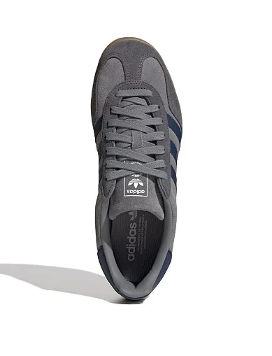 Мужские кеды Adidas Gazelle замшевые серые - фото 5 - Miraton