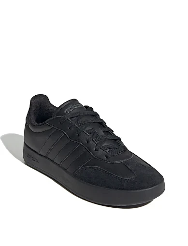 Мужские кеды Adidas Barreda кожаные черные - фото 3 - Miraton