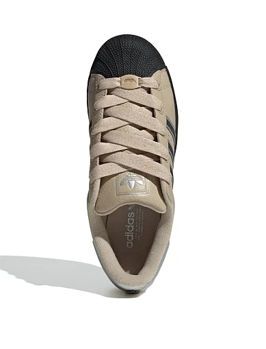 Женские кеды Adidas Superstar II кожаные бежевые - фото 5 - Miraton