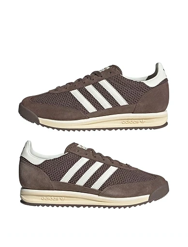 Женские кроссовки Adidas Sl 72 замшевые коричневые - фото 5 - Miraton