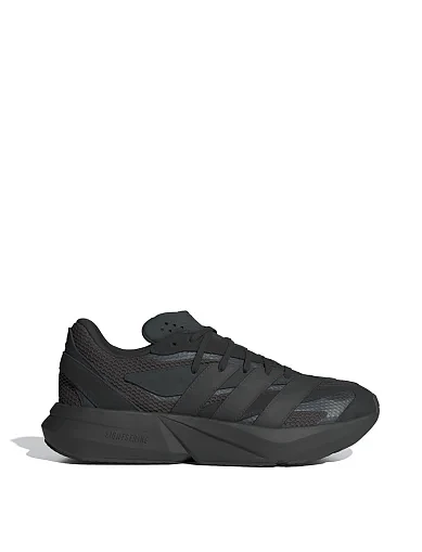 Мужские кроссовки Adidas Lightblaze из экокожи черные - фото 1 - Miraton