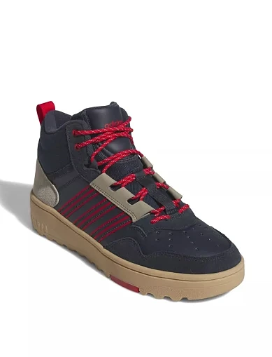 Мужские ботинки Adidas Hoops 4.0 Mid из экокожи серые - фото 3 - Miraton