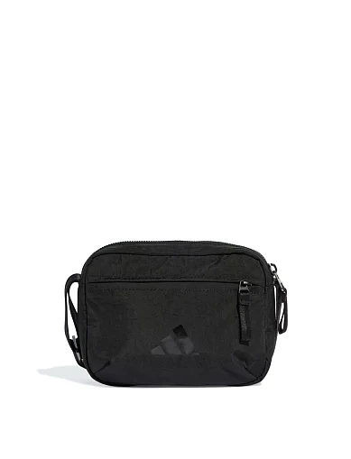 Сумка месенджер Adidas текстильна чорна - фото 1 - Miraton