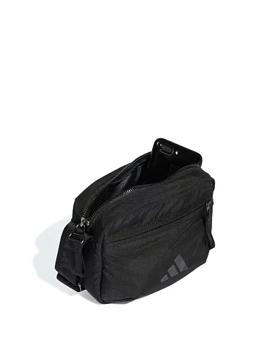 Сумка месенджер Adidas текстильна чорна - фото 4 - Miraton