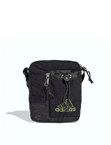 Сумка месенджер Adidas текстильна чорна - фото 1 - Miraton