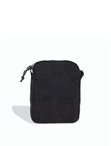 Сумка месенджер Adidas текстильна чорна - фото 2 - Miraton