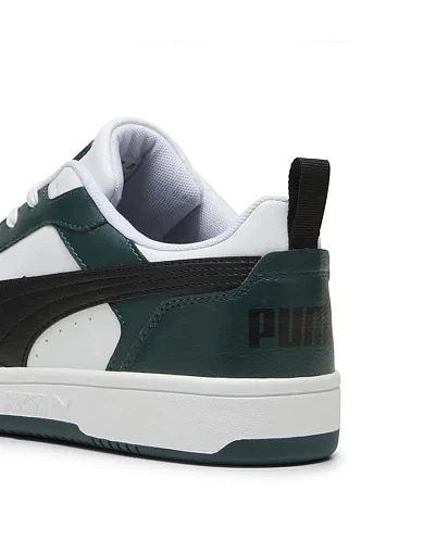Мужские кеды PUMA Rebound v6 Low из экокожи зеленые - фото 5 - Miraton