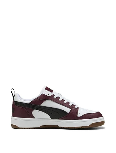 Женские кеды PUMA Rebound v6 Low из экокожи бордовые - фото 1 - Miraton