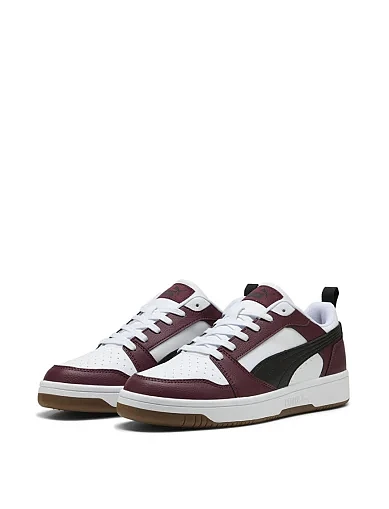 Женские кеды PUMA Rebound v6 Low из экокожи бордовые - фото 3 - Miraton