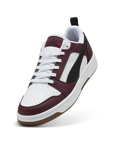 Женские кеды PUMA Rebound v6 Low из экокожи бордовые - фото 4 - Miraton