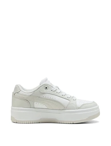 Женские кеды PUMA Rebound Low из экокожи серые - фото 1 - Miraton