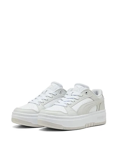Женские кеды PUMA Rebound Low из экокожи серые - фото 3 - Miraton