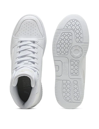 Женские ботинки PUMA Rebound Mid из экокожи белые - фото 4 - Miraton