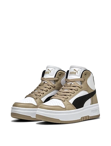 Жіночі черевики PUMA Rebound Mid з екошкіри бежеві(40259410) - фото 3 - Miraton