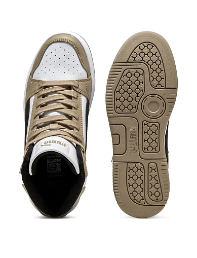 Жіночі черевики PUMA Rebound Mid з екошкіри бежеві(40259410) - фото 5 - Miraton