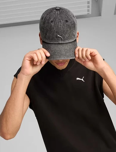 Кепка PUMA WARDROBE ESS METAL Dad Cap текстильная черная - фото 3 - Miraton