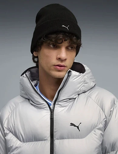 Шапка PUMA METALPUMACAT HighCrownBeanie текстильная черная - фото 4 - Miraton