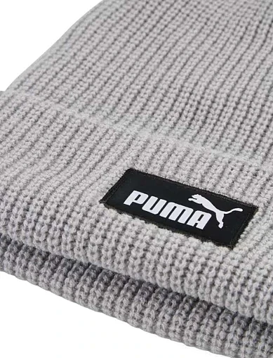 Шапка PUMA ESS High Crown Beanie текстильна сіра - фото 3 - Miraton