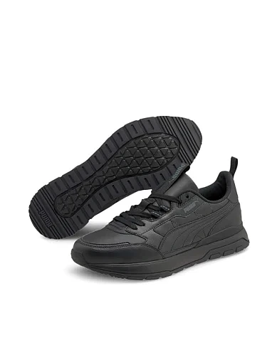 Мужские кроссовки PUMA R78 Trek Lth кожаные черные - фото 2 - Miraton