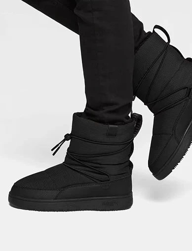 Женские дутики PUMA Snowbae Wns кожаные черные - фото 2 - Miraton