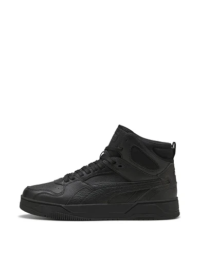 Мужские ботинки PUMA RBD Break Mid кожаные черные - фото 2 - Miraton