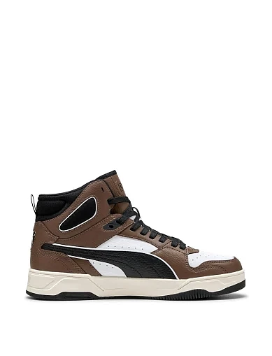 Мужские ботинки PUMA RBD Break Mid кожаные коричневые - фото 1 - Miraton