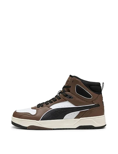 Мужские ботинки PUMA RBD Break Mid кожаные коричневые - фото 2 - Miraton