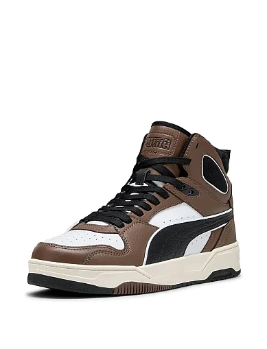 Мужские ботинки PUMA RBD Break Mid кожаные коричневые - фото 3 - Miraton