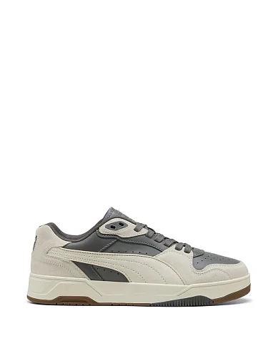 Мужские кеды PUMA RBD Break Low SD кожаные серые - фото 1 - Miraton