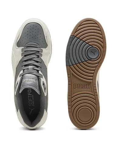 Мужские кеды PUMA RBD Break Low SD кожаные серые - фото 3 - Miraton