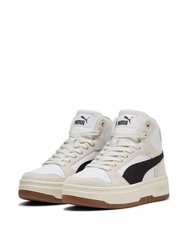 Жіночі черевики PUMA Rebound Mid SD шкіряні молочного кольору(40259501) - фото 3 - Miraton