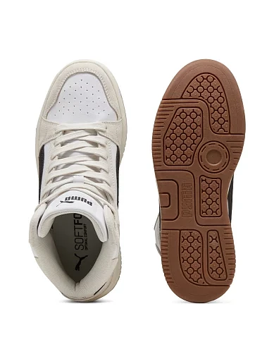 Жіночі черевики PUMA Rebound Mid SD шкіряні молочного кольору(40259501) - фото 5 - Miraton