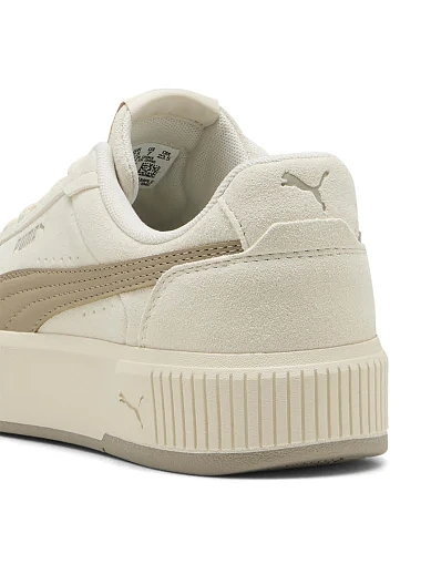 Женские кеды PUMA Carina Mia SD кожаные бежевые - фото 6 - Miraton