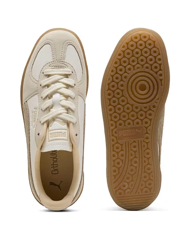 Женские кеды PUMA Palermo Elevated Wns кожаные молочного цвета - фото 4 - Miraton