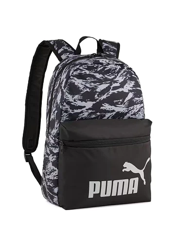 Рюкзак PUMA PHASE AOP Backpack текстильний чорний - фото 1 - Miraton