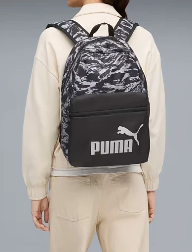 Рюкзак PUMA PHASE AOP Backpack текстильний чорний - фото 2 - Miraton