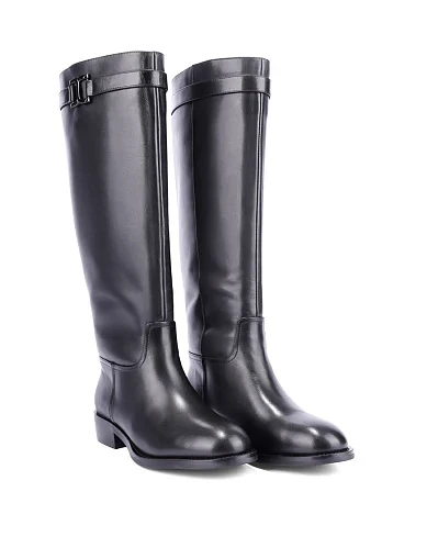 Женские сапоги Attizzare кожаные черные - фото 2 - Miraton