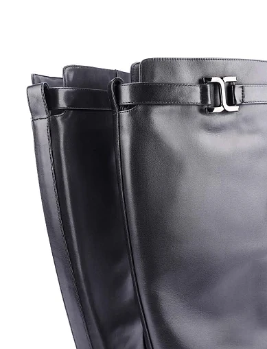 Женские сапоги Attizzare кожаные черные - фото 4 - Miraton