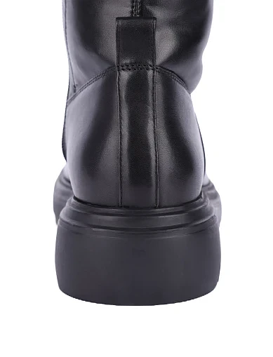 Женские ботфорты кожаные черные - фото 5 - Miraton