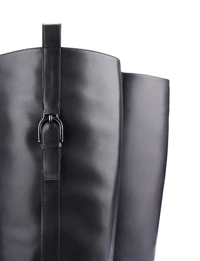 Женские сапоги Attizzare кожаные черные - фото 2 - Miraton