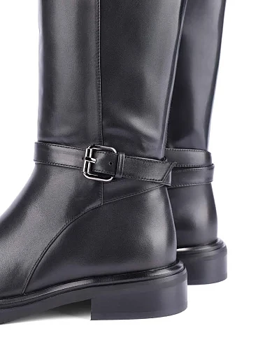 Женские ботфорты Attizzare кожаные черные - фото 2 - Miraton