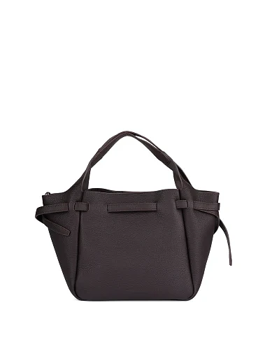 Женская сумка кожаная коричневая - фото 4 - Miraton