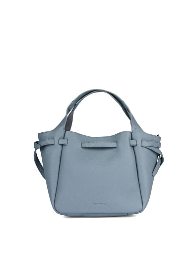 Женская сумка кожаная голубая - фото 4 - Miraton