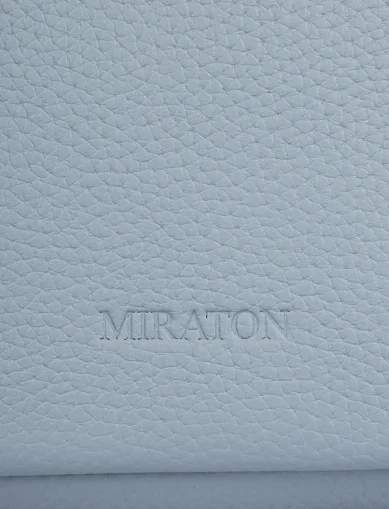 Женская сумка кожаная голубая - фото 5 - Miraton
