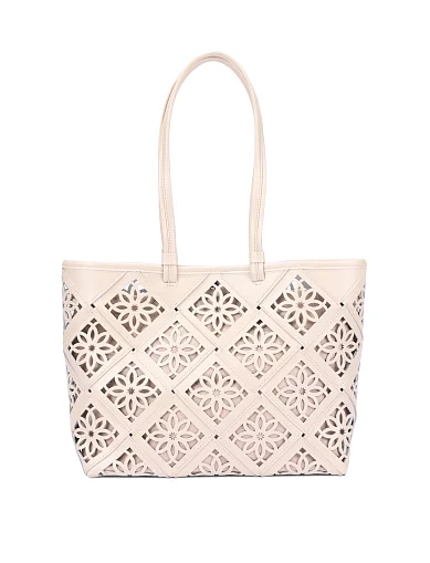 Женская сумка кожаная молочного цвета - фото 1 - Miraton